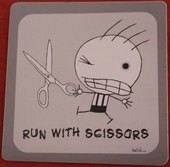 Run With Scissors Sticker