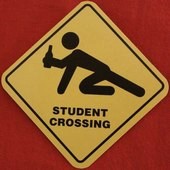 Student Crossing Sticker